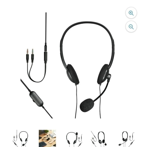 Onn 3.5 Mm Stereo Headset With Built-In Microphone Black - Picture 3 of 4